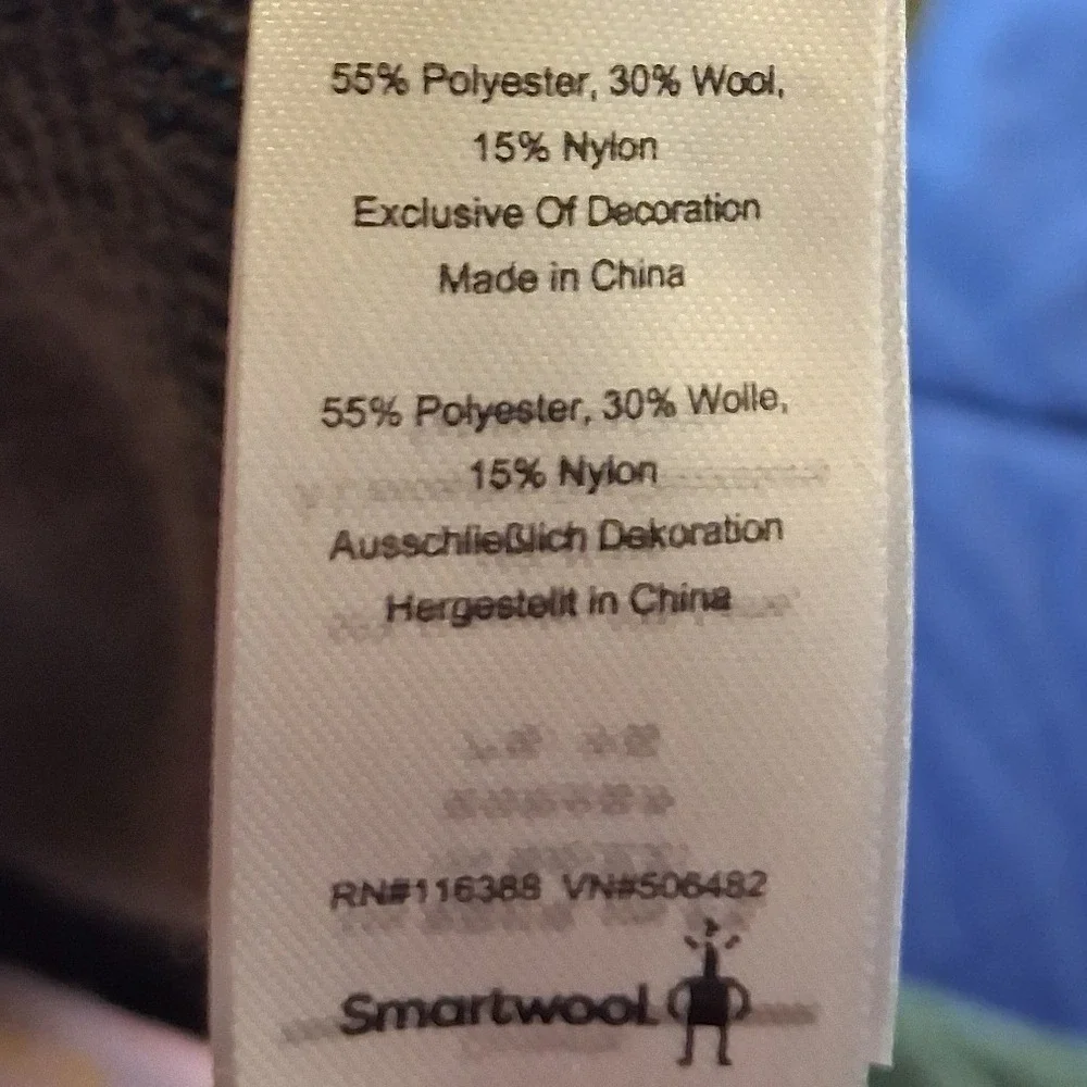 Smartwool Ripple Ridge Mens XL Wool Blend Quarter Zip Pullover Sweater Stripe